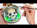 HOW TO MAKE REALISTIC SKULL IN THE ASTRONAUT'S HELMET