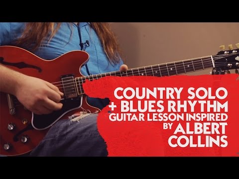Country Solo + Blues Rhythm Guitar Lesson inspired by Albert Collins (Killer Blues Guitar Lesson)