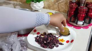 مشروبات رمضان / طريقه عمل مشروب الكركديه البارد مطبخ أم سالي الله يرحمها