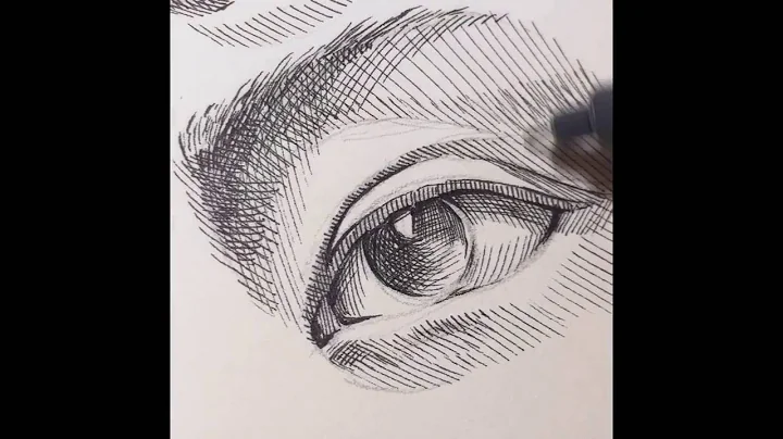 pen drawing crosshatching | eyes