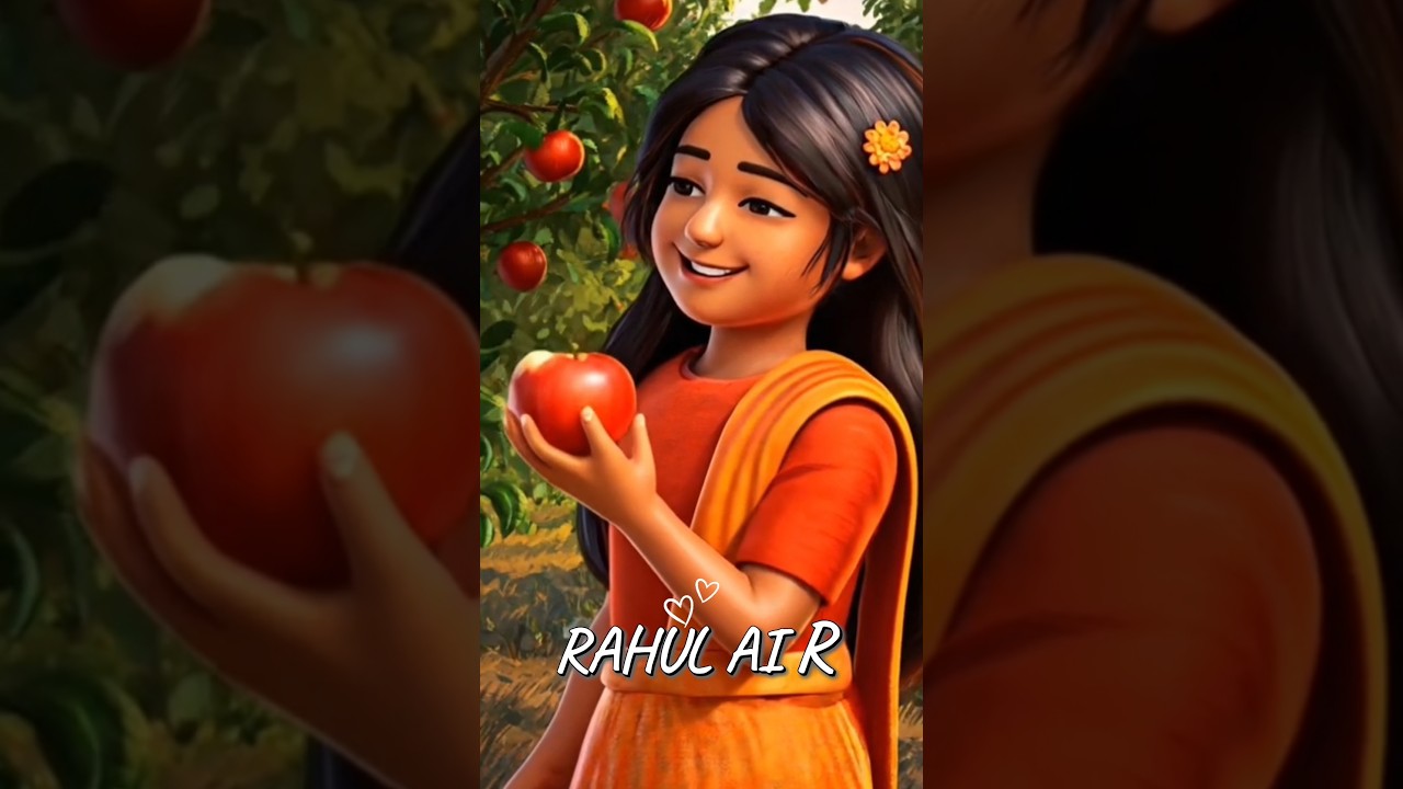 Indian ladki how to  apple ka pair 🍎 #vairalshorts #cartoon #animation #youtubeshorts #support pls 🙏