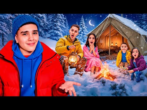 24 HOURS CAMPING IN THE SNOW ⛄️