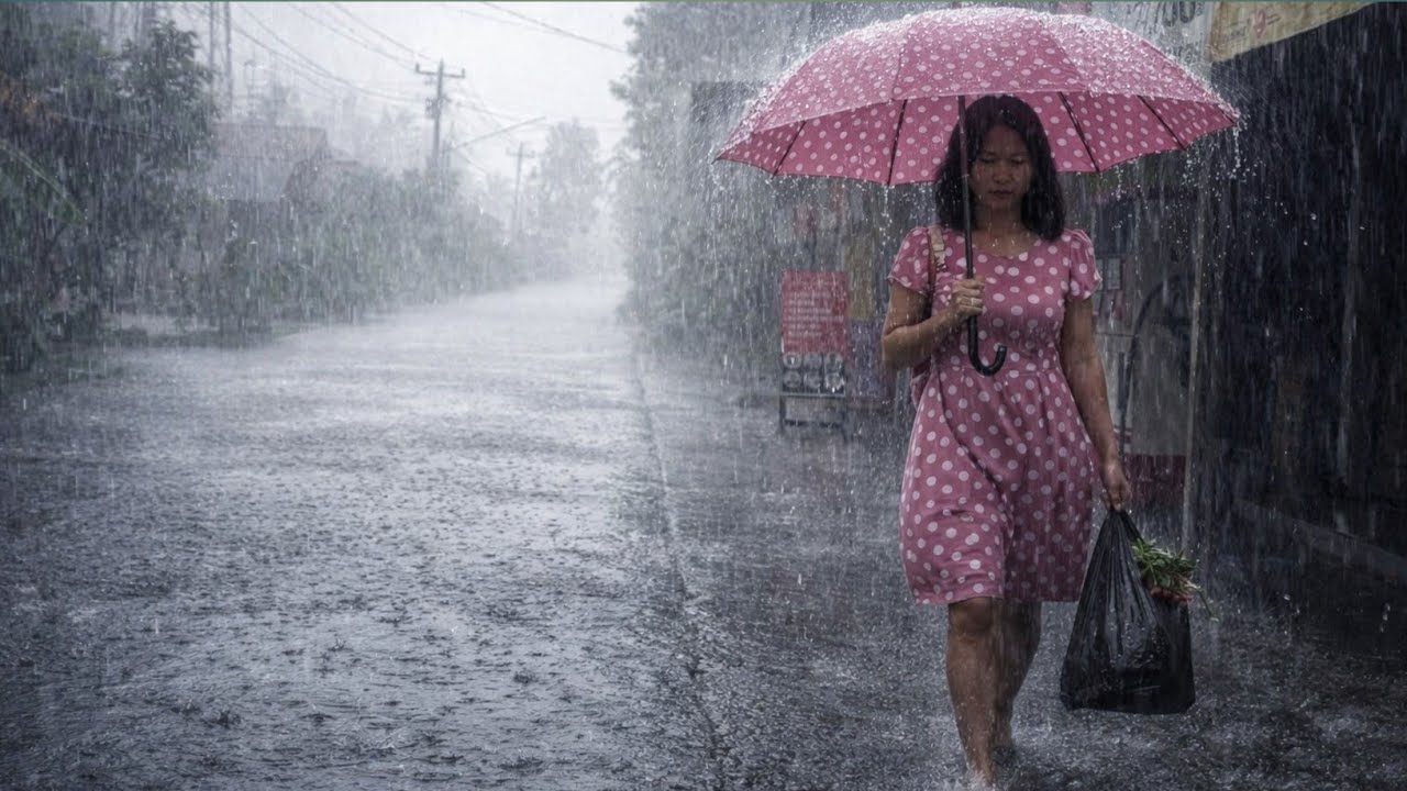 RAIN IN THE WEST JAVA VILLAGE INDONESIA | rain sounds for relaxation
