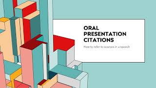 Oral Presentation Citations