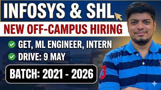 🔥SHL Finally Hiring | Infosys Direct Hiring | GET, ML | Off-Campus Drive 2026, 2025, 2024-2021 BATCH screenshot 4