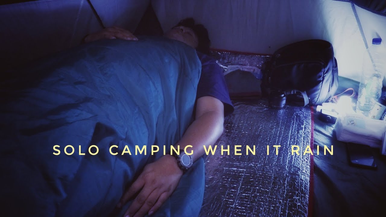 ОДИНОЧНЫЙ КЕМПИНГ ПОД СИЛЬНЫМ ДОЖДЕМ | КЕМПИНГ, КОГДА ИДУТ ДОЖДЬ . asmr