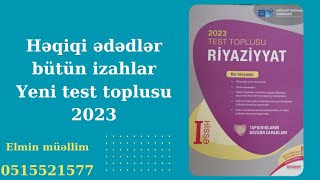 Həqiqi Ədədlər Bütün Izahlartest Toplusu 2023Əlaqə0515521577