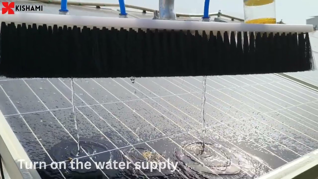 Kishami Solar Panel Cleaning Brush Live Demo