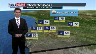 Cloudy and cool temperatures Friday