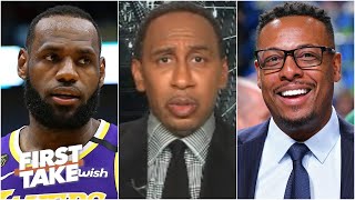 Stephen A. reacts to Paul Pierce leaving LeBron out of his top 5 list | First Take