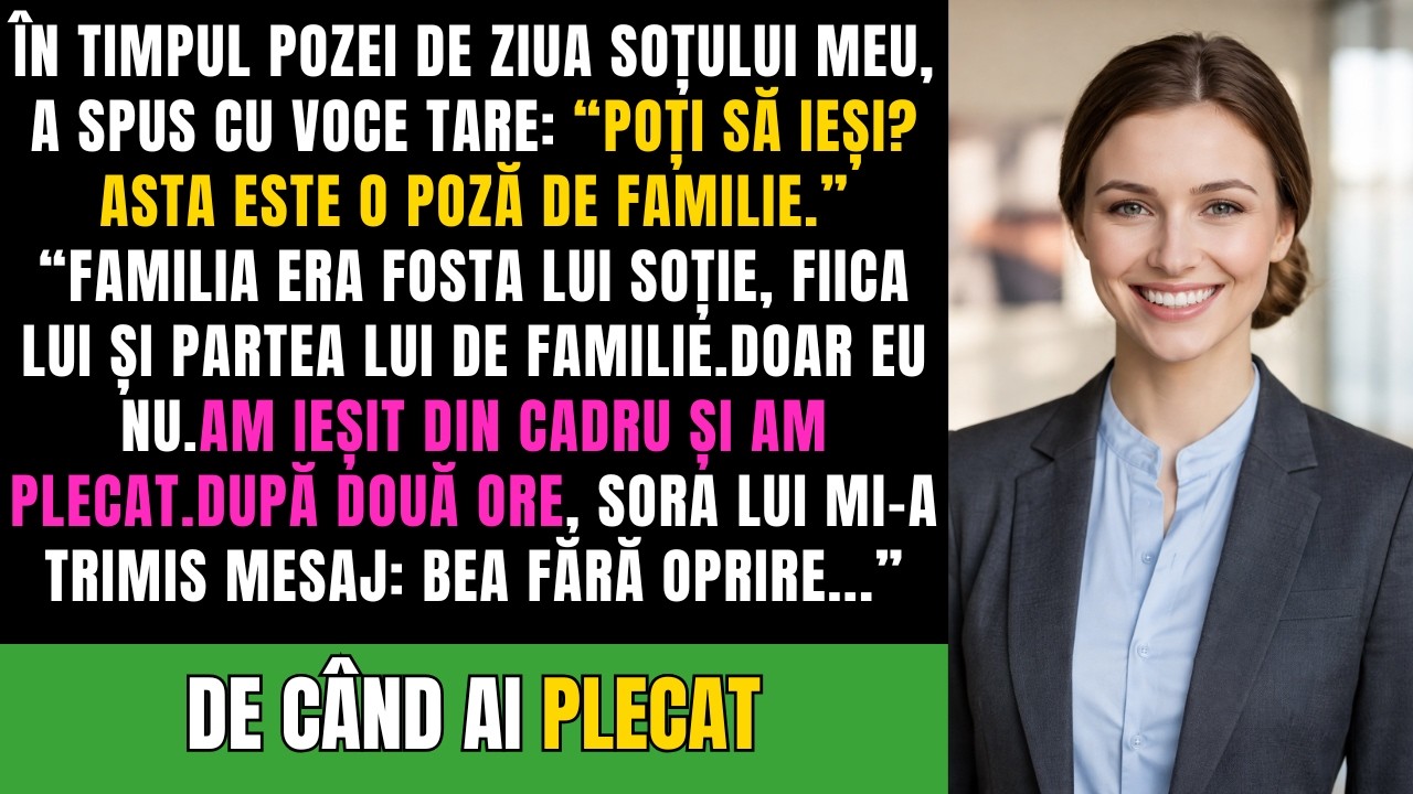 Soțul meu mi-a cerut să ies din fotografie — așa că am ieșit din viața lui
