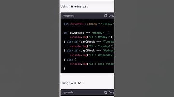 If Else If vs Switch in Programming