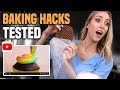 TESTING VIRAL BAKING HACKS for CAKE DECORATING... what ACTUALLY worked??