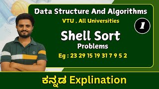 Shell sort problems , part 1 | Data structures &Algorithms| VTU &All universities
