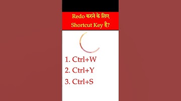 Redo Shortcut key | Computer quiz in hindi | Computer objective  #Shorts #viral #trending #techno