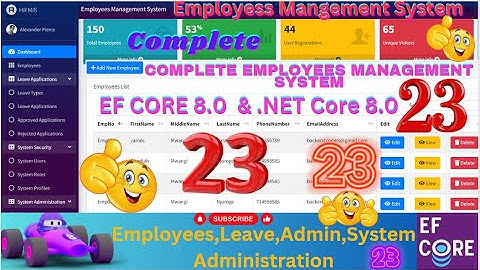 EP 23  Complete Employees Management System With EF Core,MS SQL ASP .NET CORE,MVVM FILTERS CRUD💥