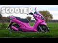 gratis scooter gekregen, ik maak hem roze