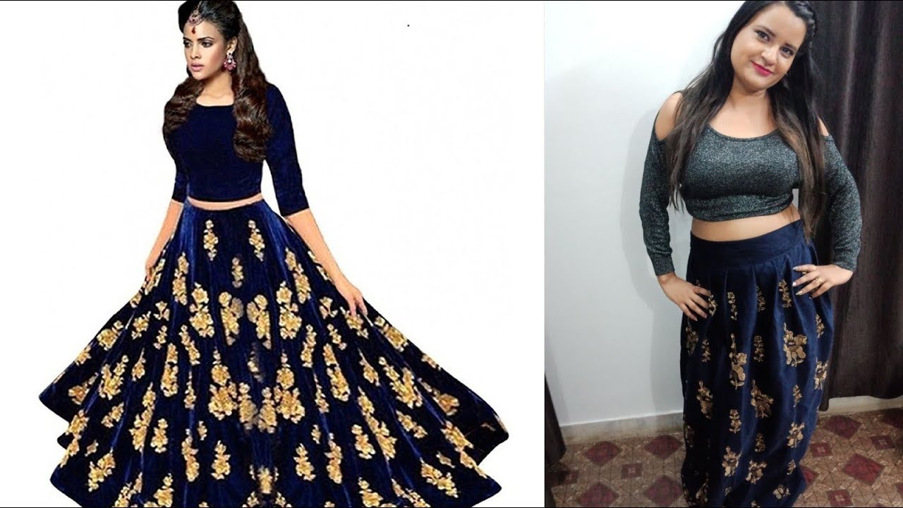 VELVET LEHENGA UNDER RS 500||AMAZON ...