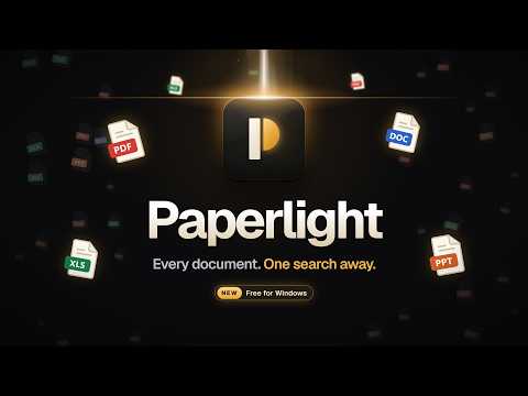 Meet Paperlight | Search every document on your PC. Free for Windows.
