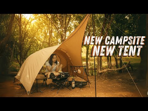 FLOATING TENT IN THE WOODS at NEWLY OPENED CAMPSITE | VIDALIDO FLOATING TENT | KAMP CHARLIE-NAE