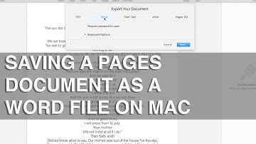 How to save a Pages document as a word file, windows compatible - Apple Training