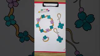 Relaxing Accessories Coloring Book Page Bracelet Ring Earrings Stress Relief Art