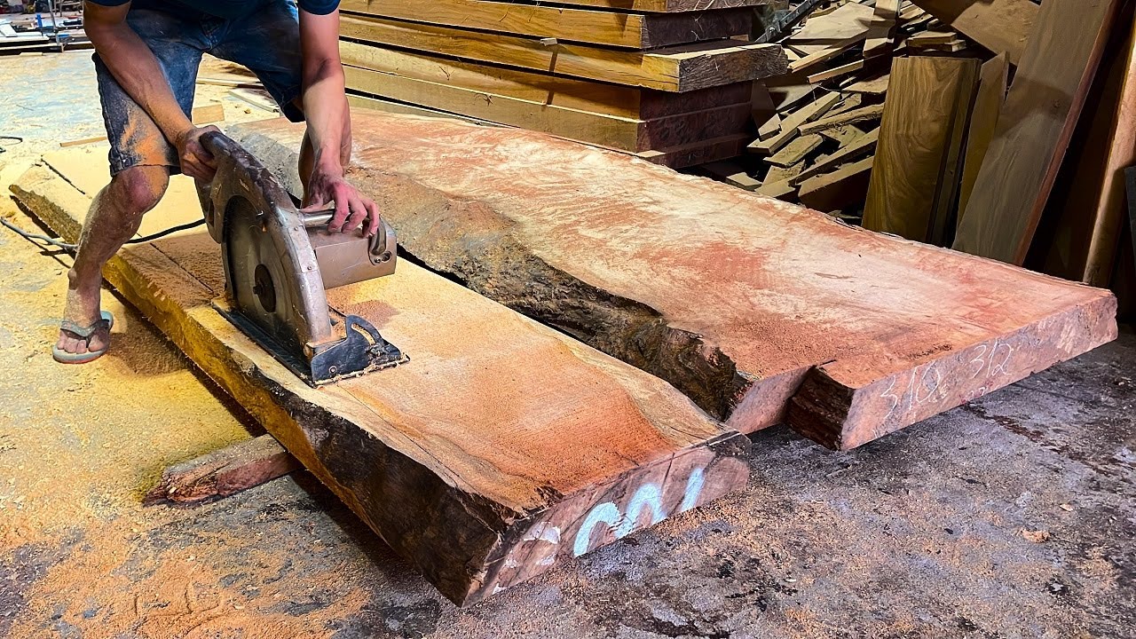 ⁣Mr Van and The Extremely Heavy Woodworking Process | Skills Build Beautiful Solid Furniture Products