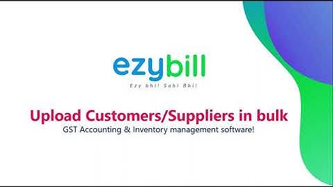 Upload customers in bulk