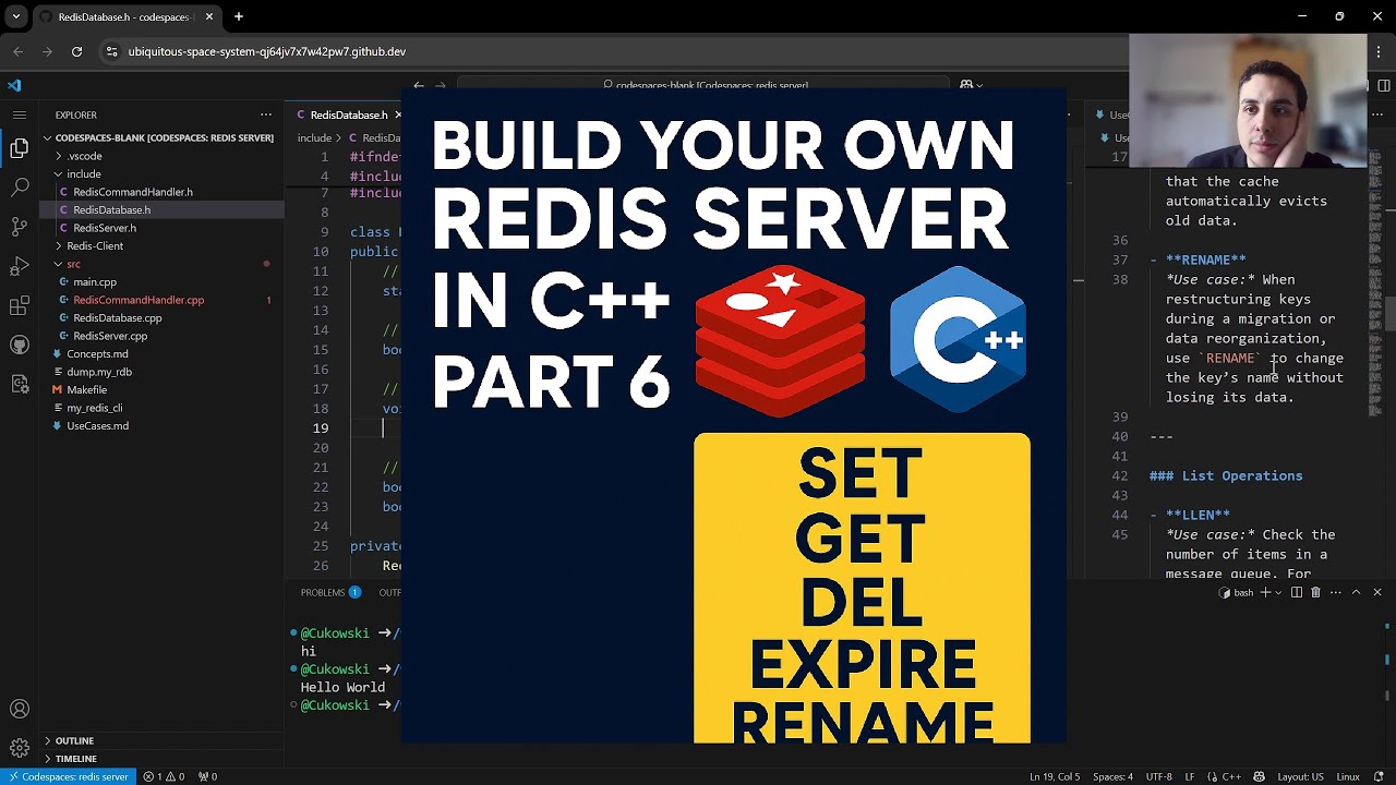 Build Your Own Redis Server in C++ | Part 6 — Planning & Declaring Key ...