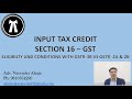 Input Tax Credit Under GST
