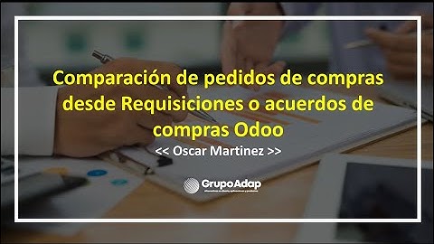 Comparación de pedidos de compras desde Requisiciones o acuerdos PO Odoo #odooexpertos #odoohonduras