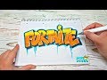 ГРАФФИТИ - FORTNITE !!! КАК НАРИСОВАТЬ? !!! урок граффити graffiti logo ФОРТНАЙТ