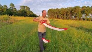 Free flight discus glider trimming, featuring Polly C