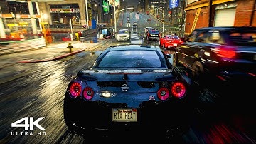GTA V: Enhanced Photorealism Graphics Better Than Need For Speed - Ray Tracing Gameplay! [4k]