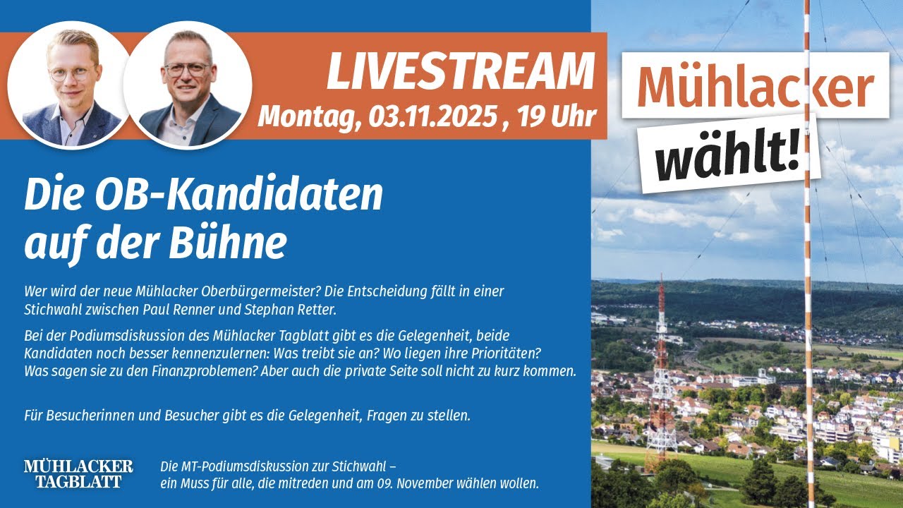 OB-Stichwahl in Mühlacker: Fragen an die Kandidaten