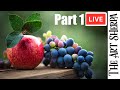 How to paint a still life part 1   live streaming step by step art class  how to start