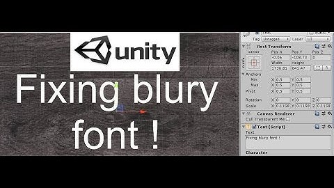 Fixing BLURRY TEXT/ LOW QUALITY TEXT unity