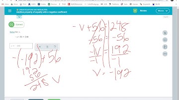 Additive Property of Equality with a Negative Coefficient