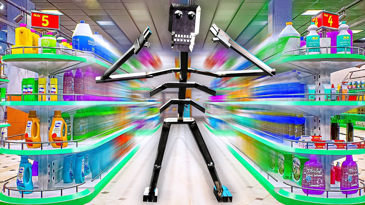 Endoskeleton Dance - Supermarket | 4K | ( Endoskeleton Dancing meme )
