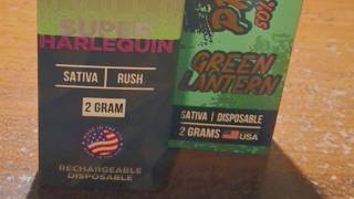 Binoid's Legal Green Lantern &  Super Harlequin DC comic Cannabinoid Blaze Session Review