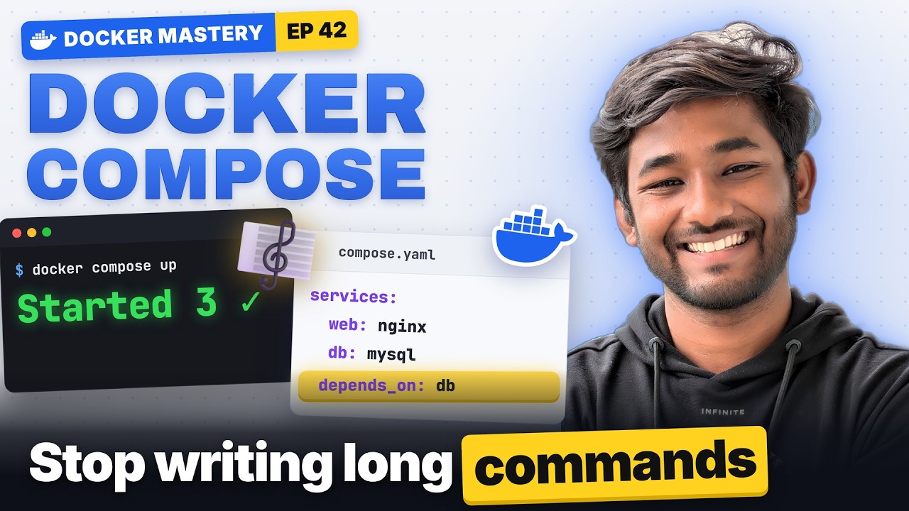 Stop Writing Long Docker Commands! Learn Docker Compose NOW - YouTube