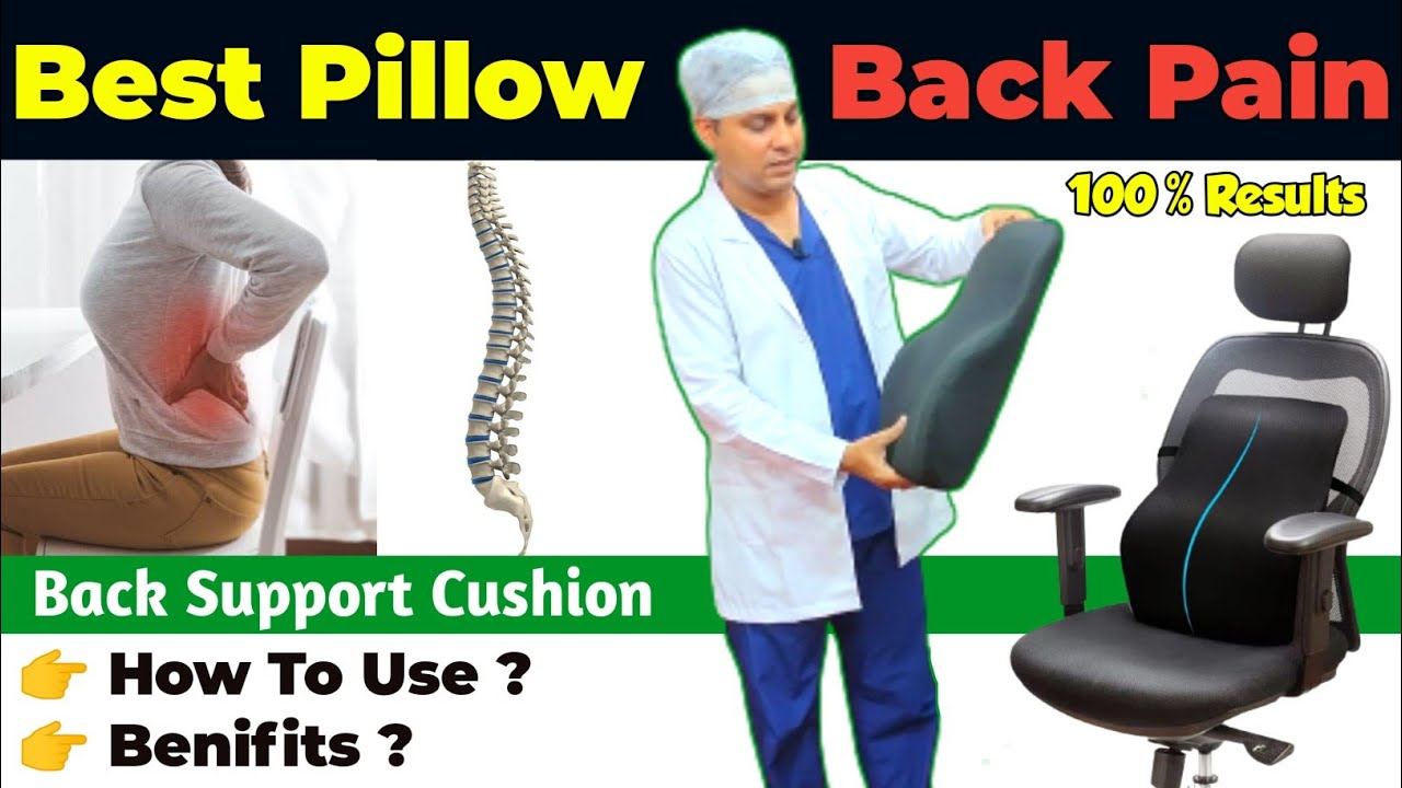 Sleepsia Lumbar Support Pillow for Office Chair- Back Support Pillow