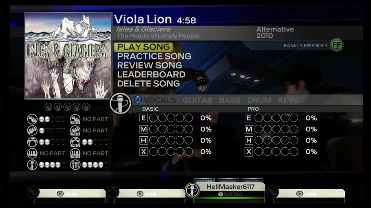 Rock Band 3 DX: Isles & Glaciers: Viola Lion [[Chart Preview]] (READ DESCRIPTION)