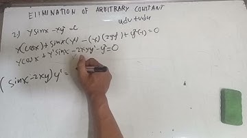 Chapter 1 (Differential equation) Elimination of arbitrary constant part 6/10