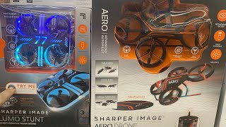 NEW DRONES Sharper Image Lumo Stunt and Aero Drone HOMETOWN PA WALMART 😱 You Cant Record here 😂