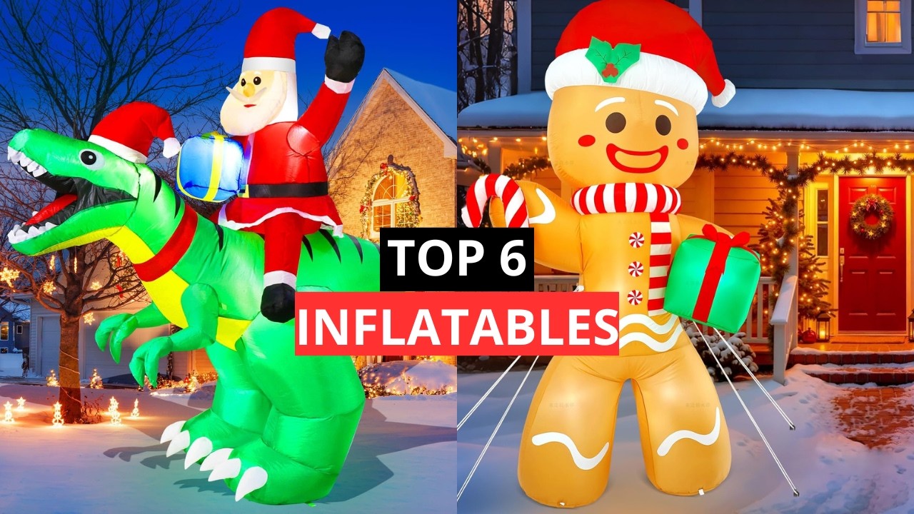 💥6 лучших надувных рождественских украшений на Amazon