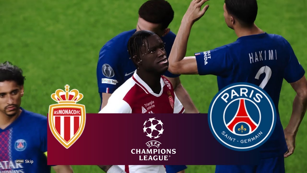 Monaco vs PSG - UEFA Champions League 25/26 Goals and Highlights | Pes 21 Gameplay
