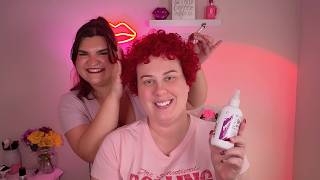 ASMR Pixie Cut Curly Hair Refresh 🪮  Styling With Spray & Butterly Clips 🦋 Chit Chat