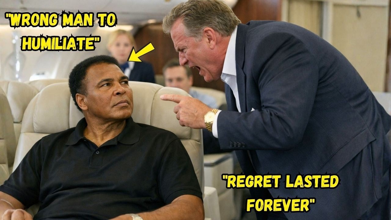 A MILLIONAIRE TRIED TO HUMILIATE MUHAMMAD ALI IN FIRST CLASS — HIS REGRET LASTED FOREVER.