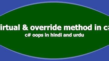 Virtual and override method in c# hindi and Urdu/ c# oops tutorial in hindi and Urdu